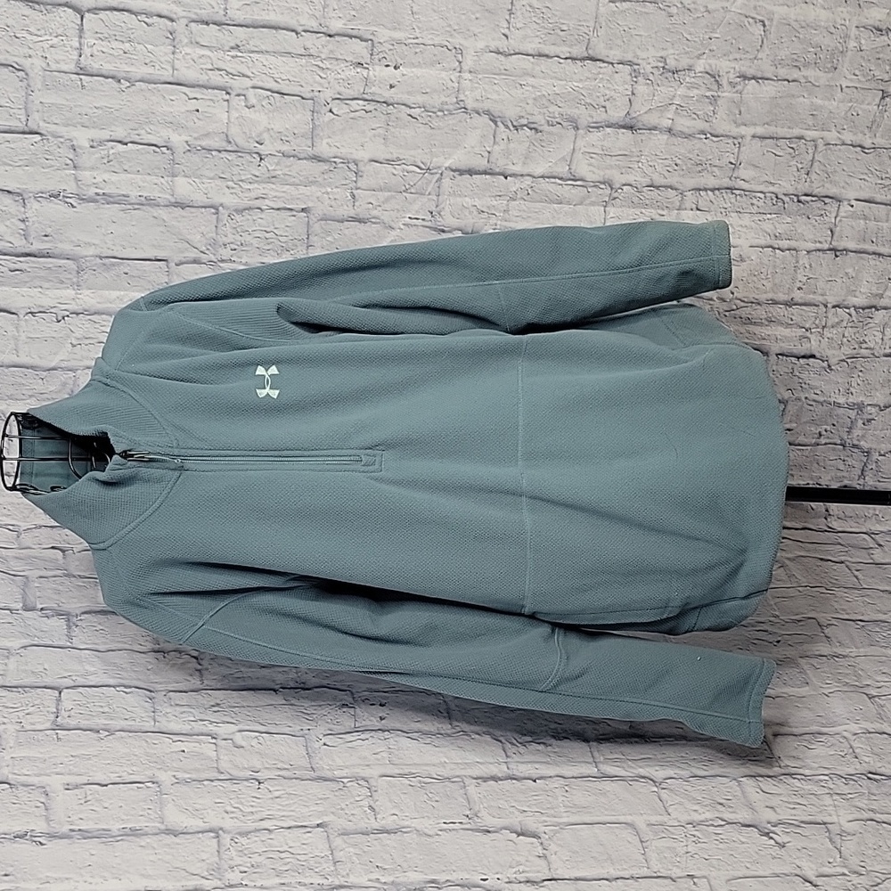 UNDER‎ ARMOUR Blue Brushed Fleece 1/2 Zip Men's Sweatshirt XXL/TG/EG